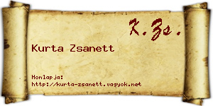 Kurta Zsanett névjegykártya